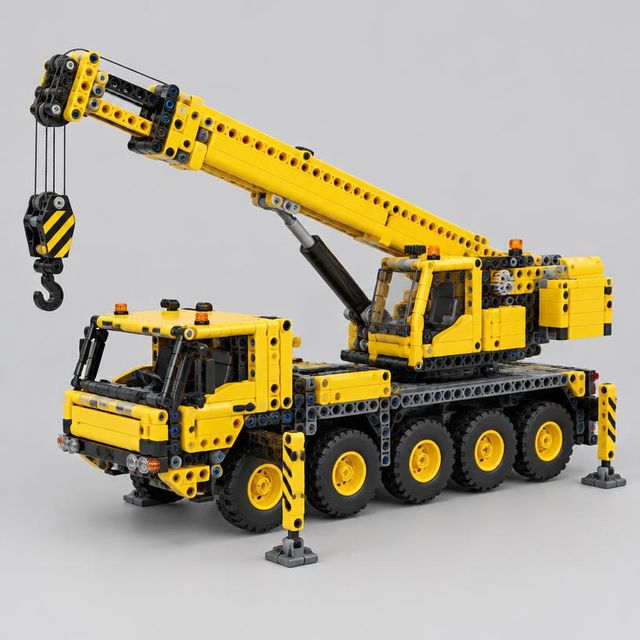 Model dźwigu z klocków technicznych